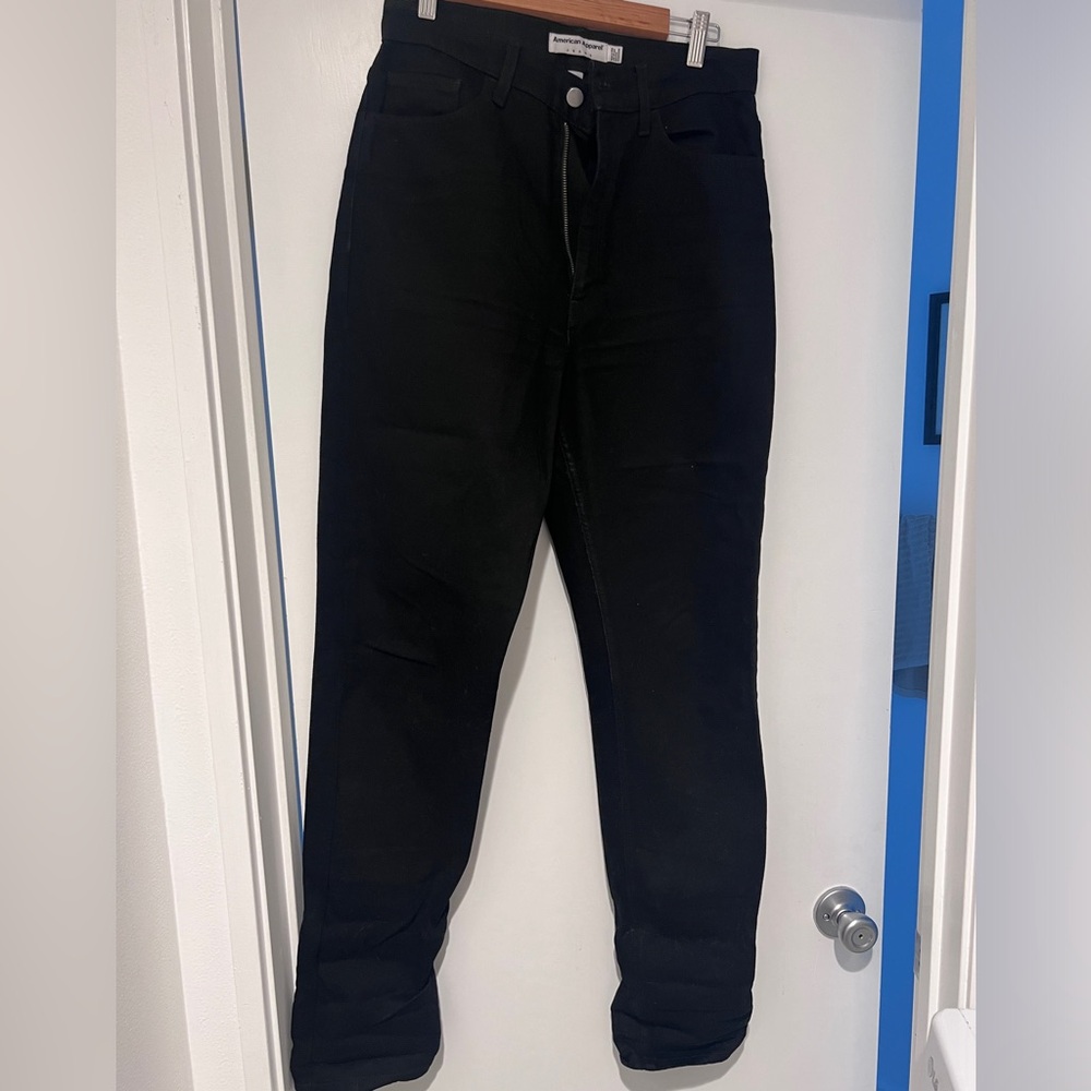 American Apparel Black High Waist Tapered Jean size 29